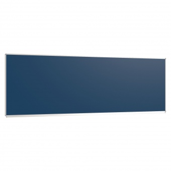 Wandtafel Stahlemaille blau, 300x100 cm, mit durchgehender Ablage, 